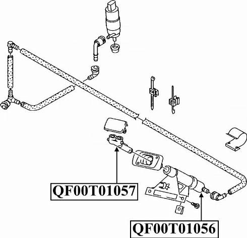 Quattro Freni QF10N00284 - Розпилювач, форсунка, система очищення фар autocars.com.ua