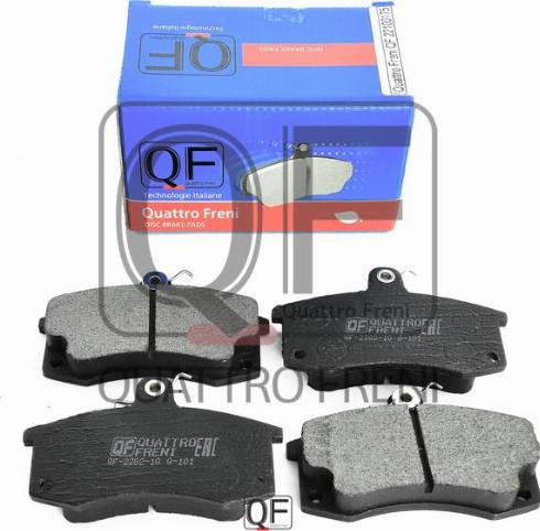 Quattro Freni QF22100175 - Колодки тормозные дисковые передние к-т LADA 2110-2115  Калина  Priora  2190 Гранта без эл. дат autodnr.net