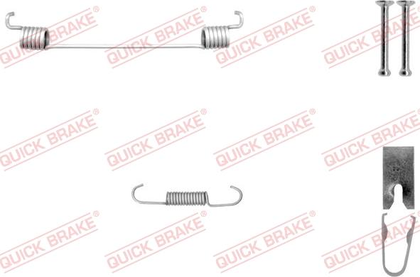 QUICK BRAKE 105-0040-1 - Комплектуючі, барабанний гальмівний механізм autocars.com.ua