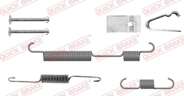 QUICK BRAKE 105-0054-1L - Комплектуючі, барабанний гальмівний механізм autocars.com.ua