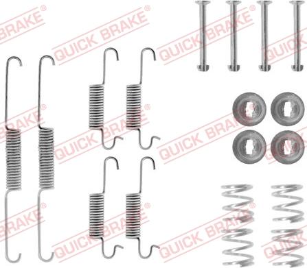 QUICK BRAKE 105-0570 - Комплектуючі, барабанний гальмівний механізм autocars.com.ua