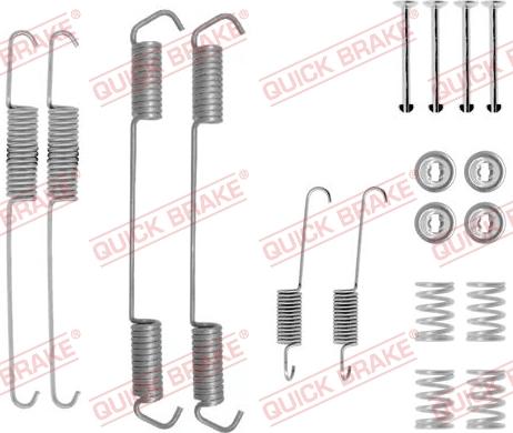 QUICK BRAKE 1050689 - Комплектуючі, барабанний гальмівний механізм autocars.com.ua