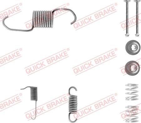 QUICK BRAKE 105-0696-1L - Комплектуючі, барабанний гальмівний механізм autocars.com.ua