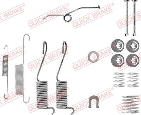 QUICK BRAKE 105-0697-1L - Комплектуючі, барабанний гальмівний механізм autocars.com.ua