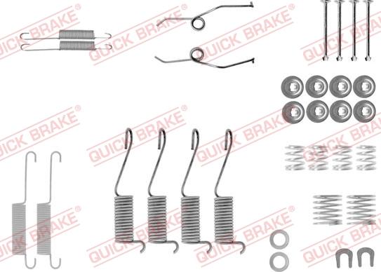 QUICK BRAKE 105-0697 - Комплектуючі, барабанний гальмівний механізм autocars.com.ua