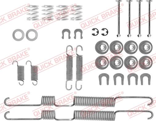 QUICK BRAKE 1050698 - Комплектуючі, барабанний гальмівний механізм autocars.com.ua