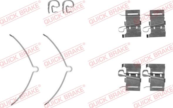 QUICK BRAKE 109-0001R-1 - Комплектуючі, колодки дискового гальма autocars.com.ua