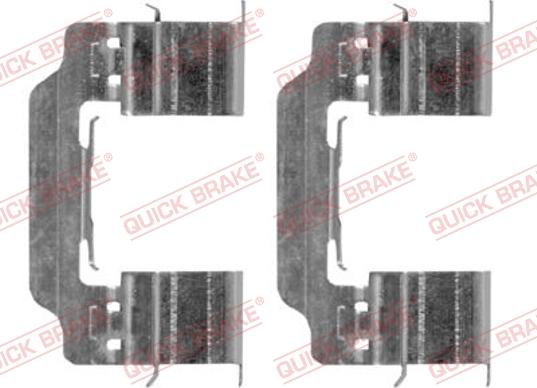 QUICK BRAKE 109-0007R-1 - Комплектуючі, колодки дискового гальма autocars.com.ua