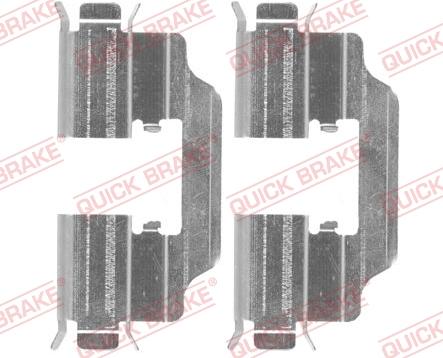 QUICK BRAKE 109-0012R-1 - Комплектуючі, колодки дискового гальма autocars.com.ua