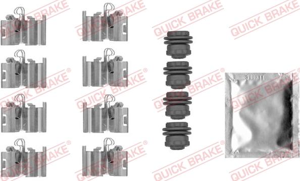 QUICK BRAKE 1090015 - Комплектуючі, колодки дискового гальма autocars.com.ua