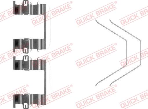 QUICK BRAKE 109-0016-1 - Комплектуючі, колодки дискового гальма autocars.com.ua