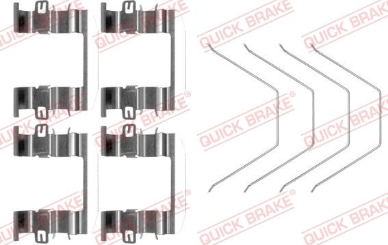 QUICK BRAKE 1090016 - Комплектуючі, колодки дискового гальма autocars.com.ua