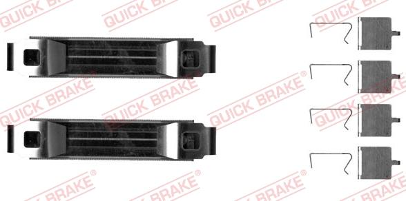 QUICK BRAKE 1090029 - Комплектуючі, колодки дискового гальма autocars.com.ua