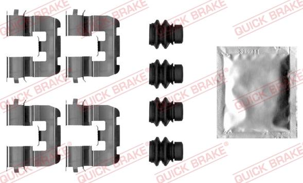 QUICK BRAKE 1090039 - Комплектуючі, колодки дискового гальма autocars.com.ua