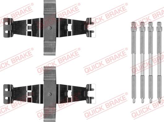 QUICK BRAKE 1090042 - Комплект прижимних планок гальмівного супорту autocars.com.ua