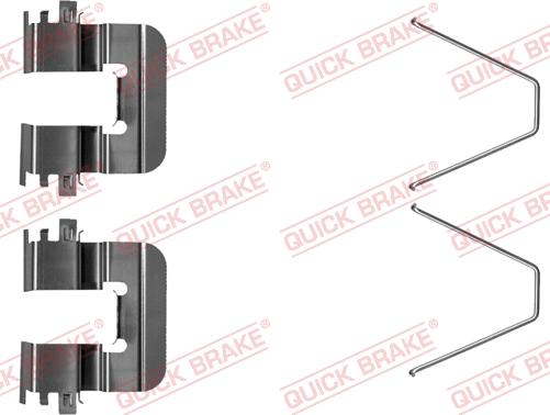 QUICK BRAKE 109-0046R-1 - Комплектуючі, колодки дискового гальма autocars.com.ua