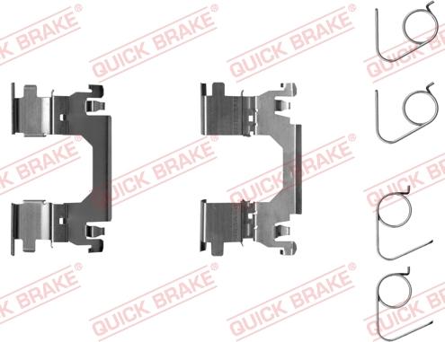 QUICK BRAKE 109-0053R-1 - Комплектуючі, колодки дискового гальма autocars.com.ua