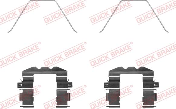 QUICK BRAKE 109-0057R-1 - Комплектуючі, колодки дискового гальма autocars.com.ua