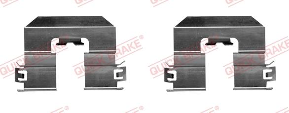 QUICK BRAKE 109-0080R-1 - Комплектуючі, колодки дискового гальма autocars.com.ua