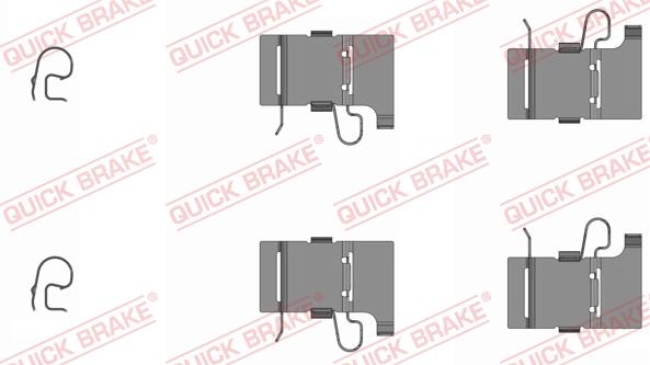 QUICK BRAKE 109-0084R-1 - Комплектуючі, колодки дискового гальма autocars.com.ua