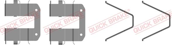 QUICK BRAKE 109-0094R-1 - Комплектуючі, колодки дискового гальма autocars.com.ua