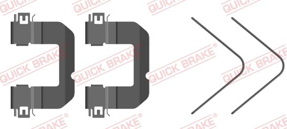 QUICK BRAKE 109-0102R-1 - Комплектуючі, колодки дискового гальма autocars.com.ua