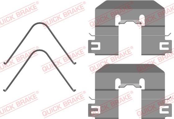 QUICK BRAKE 109-0104R-1 - Комплектуючі, колодки дискового гальма autocars.com.ua