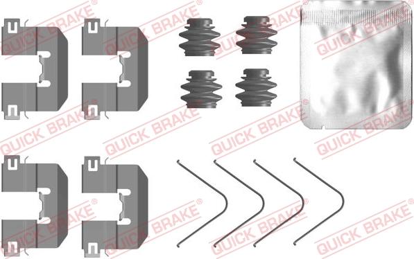 QUICK BRAKE 109-0104 - Комплектуючі, колодки дискового гальма autocars.com.ua