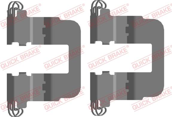 QUICK BRAKE 109-0106R-1 - Комплектуючі, колодки дискового гальма autocars.com.ua