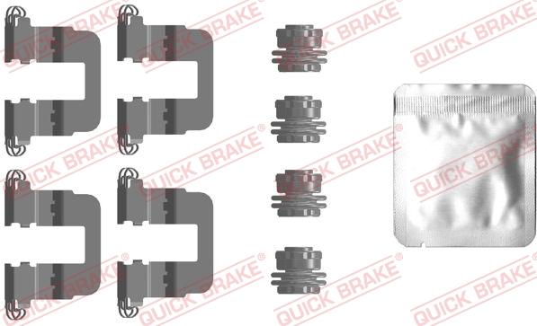 QUICK BRAKE 1090106 - Комплектуючі, колодки дискового гальма autocars.com.ua