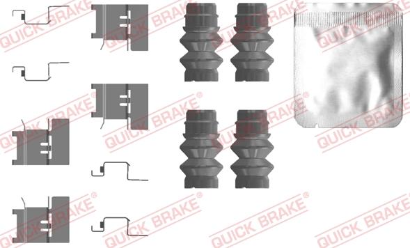 QUICK BRAKE 109-0120 - Комплектуючі, колодки дискового гальма autocars.com.ua