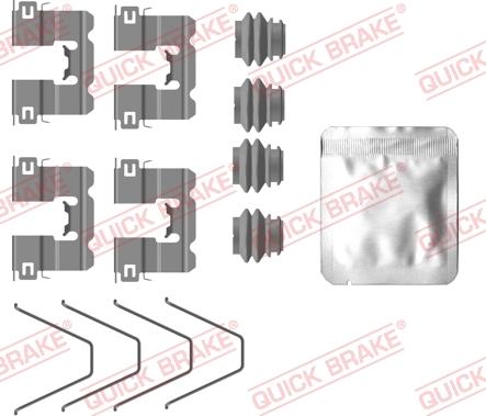 QUICK BRAKE 109-0137 - Комплектуючі, колодки дискового гальма autocars.com.ua