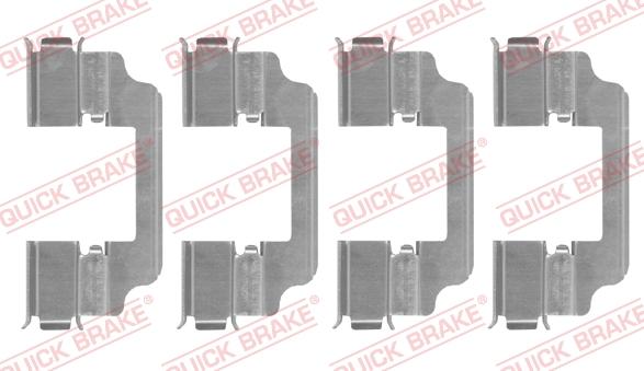 QUICK BRAKE 109-0154 - Комплектуючі, колодки дискового гальма autocars.com.ua