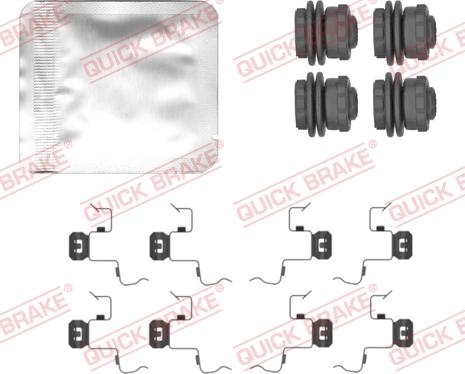 QUICK BRAKE 109-0156 - Комплектуючі, колодки дискового гальма autocars.com.ua