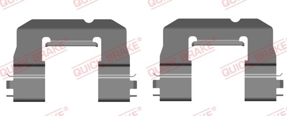 QUICK BRAKE 109-0157R-1 - Комплектуючі, колодки дискового гальма autocars.com.ua