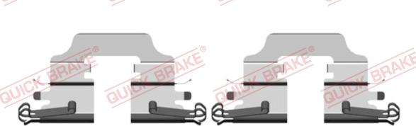 QUICK BRAKE 109-0158R-1 - Комплектуючі, колодки дискового гальма autocars.com.ua