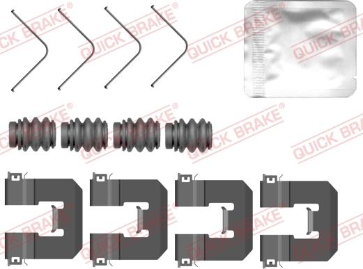 QUICK BRAKE 109-0160 - Комплектуючі, колодки дискового гальма autocars.com.ua