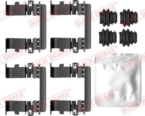 QUICK BRAKE 109-0185 - Комплектуючі, колодки дискового гальма autocars.com.ua