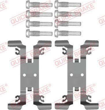 QUICK BRAKE 109-0207 - Комплектуючі, колодки дискового гальма autocars.com.ua