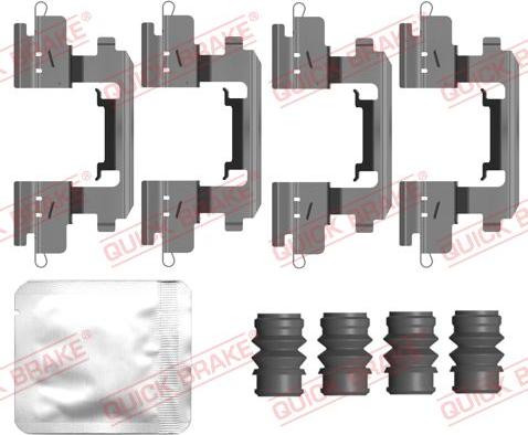 QUICK BRAKE 109-0210 - Комплектуючі, колодки дискового гальма autocars.com.ua