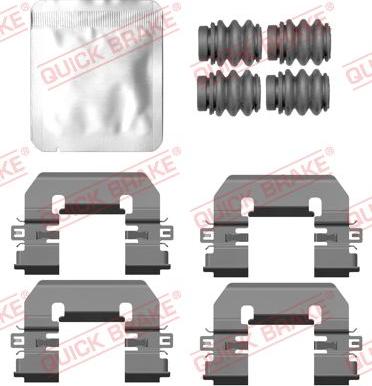 QUICK BRAKE 109-0212 - Комплектуючі, колодки дискового гальма autocars.com.ua