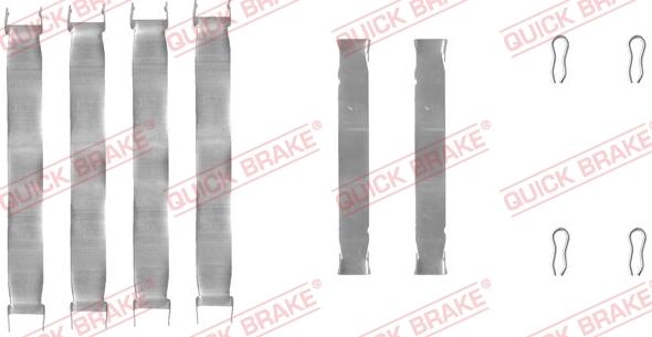 QUICK BRAKE 109-0937 - Комплектуючі, колодки дискового гальма autocars.com.ua