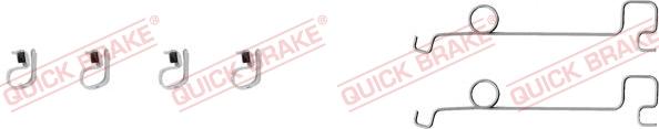 QUICK BRAKE 109-0994 - Комплектуючі, колодки дискового гальма autocars.com.ua