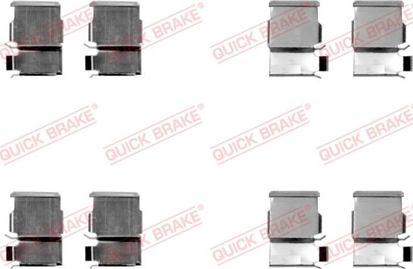 QUICK BRAKE 1091033 - Комплектуючі, колодки дискового гальма autocars.com.ua