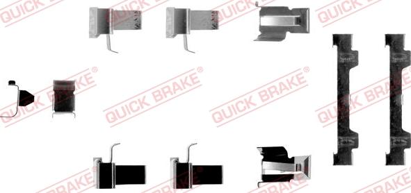 QUICK BRAKE 1091058 - Комплектуючі, колодки дискового гальма autocars.com.ua