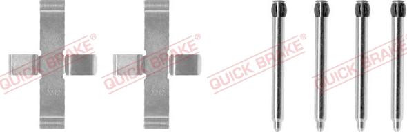 QUICK BRAKE 1091076 - Комплектуючі, колодки дискового гальма autocars.com.ua