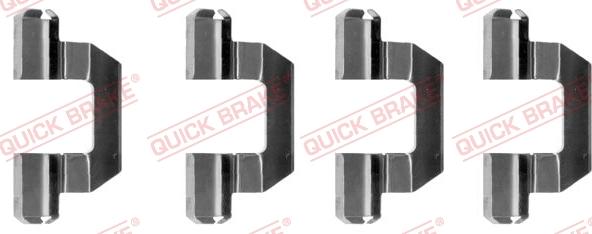 QUICK BRAKE 109-1077 - Комплектуючі, колодки дискового гальма autocars.com.ua