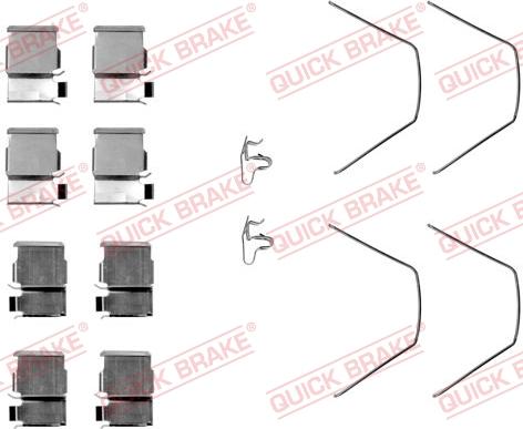 QUICK BRAKE 109-1093 - Комплектуючі, колодки дискового гальма autocars.com.ua