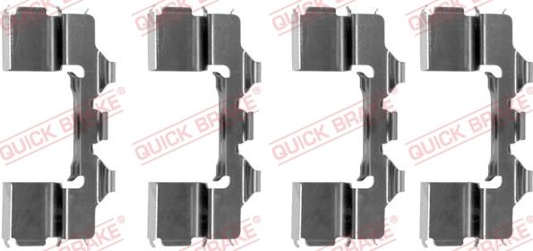 QUICK BRAKE 1091104 - Комплектуючі, колодки дискового гальма autocars.com.ua
