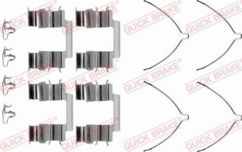 QUICK BRAKE 109-1116 - Комплектуючі, колодки дискового гальма autocars.com.ua